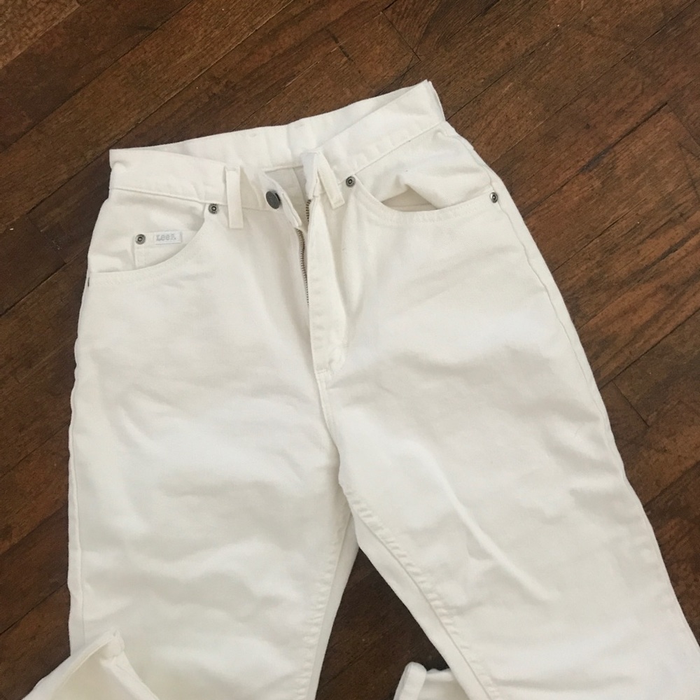 White Lee Mom Jeans